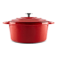 Sagenwolf Enamelled Cast Iron Casserole Pot, 28cm - Gloss Red angle