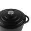 Sagenwolf Enamelled Cast Iron Casserole Pot, 28cm - Matt Black detail