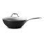 Sagenwolf Titanium Series Non-Stick Wok with Lid, 32cm - Black angle