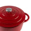 Sagenwolf Enamelled Cast Iron Casserole Pot, 26cm - Gloss Red detail