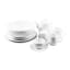 Jenna Clifford Embossed Lines Cereal Bowl, Set of 4 - Super White detail of the set