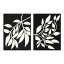 Hertex HAUS Midnight Garden Wall Art in Mono, Set 2