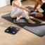 Eufy A1 Body Analysis Smart Scale - Black next to a yoga mat