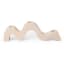 Alkaline Wavy Candle Holder - Nude front view