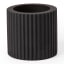 Alkaline Small Ribbed Candle Holder - Black 