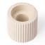 Alkaline Small Ribbed Candle Holder - Nude top view