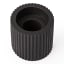 Alkaline Small Ribbed Candle Holder - Black top view