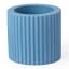 Alkaline Small Ribbed Candle Holder - Perinial Blue 