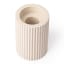 Alkaline Medium Ribbed Candle Holder - Nude top view