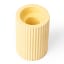 Alkaline Medium Ribbed Candle Holder - Pale Banana top view