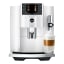 Jura E8 Automatic 1450W One Touch Bean-To-Cup Cappuccino Machine - Piano White 2024 angle