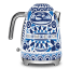 Smeg Blue Mediterraneo Dolce & Gabbana Cordless Kettle Side View 