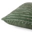 Thread Office Green Space Yarn Striped Woven Scatter Cushion with Feather Blend Inner, 60cm x 60cm close up