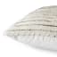 Thread Office Bone Space Yarn Striped Woven Scatter Cushion with Feather Blend Inner, 60cm x 60cm close up