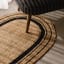 Thread Office Oval Braided Jute Runner, 80cm x 200cm - Black