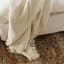 Thread Office Natural Reversible Woven Fringe Throw