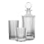 JAN Allure Tumblers, Set of 4 detail with a hi-ball glass and a decanter