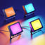 Govee RGBICWW LED Smart Flood Lights, Set of 4 on the floor