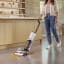 Tineco Floor One S7 Steam, Smart Wet Dry Vacuum Cordless Floor Washer & Mop on wooden floor
