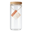 KitchenCraft Idilica Glass Storage Jar with Beechwood Lid - Medium angle