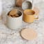 KitchenCraft Idilica Metal Storage Canister, 1L on the kitchen countner