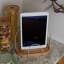 KitchenCraft Idilica Beechwood Cookbook and Tablet Stand with an ipad on the table