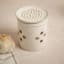 KitchenCraft Idilica  Stoneware Garlic Storage Jar with a Grater Lid with garlic on the table