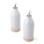 KitchenCraft Idilica  Cream Oil and Vinegar Bottles, Set of 2