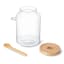 KitchenCraft Idilica Glass Storage Jar with Beechwood Lid and Bamboo Spoon