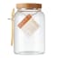 KitchenCraft Idilica Glass Storage Jar with Beechwood Lid and Bamboo Spoon angle