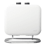 Mill Compact PTC Fan Heater, 1800W - White angle