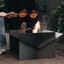Sprung Outdoor Living Blaze Box Fire Pit with fire wood