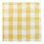 Linen House Revana Check Napkins, Set of 4 - Yellow angle