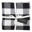 Linen House Revana Check Napkins, Set of 4 - Black