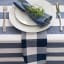 Linen House Revana Check Napkins, Set of 4 - Navy on the table