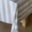 Linen House Revana Stone Stripe Tablecloth detail