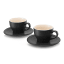 Le Creuset Cappuccino Cup and Saucer, Set of 2 - Satin Black