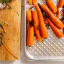 MasterClass Recycled Aluminium Baking Tray - Large With Roasted Carrots 