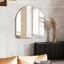 Umbra Hubba Arched Mirror - Metallic Titanium In A Living Room Setting 