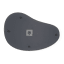 Umbra Hubba Pebble Mirror - Metallic Titanium Back View  