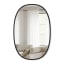 Umbra Hub Oval Mirror - Black Front View 