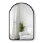 Umbra Hub Arched Mirror - Black Front View 