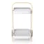 Umbra Bellwood Serving Cart - White & Natural BAck View 