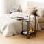 Umbra Bellwood Serving Cart - Black & Walnut In A Bedroom Setting 