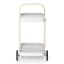 Umbra Bellwood Serving Cart - White & Natural Front View 