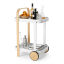 Umbra Bellwood Serving Cart - White & Natural With Products 