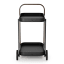 Umbra Bellwood Serving Cart - Black & Walnut Front View 