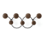 Umbra Dotsy 7 Hook - Black & Walnut