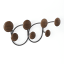 Umbra Dotsy 7 Hook - Black & Walnut Side View 