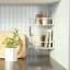 Umbra Cubiko Corner Bin, Set of 2 - White In a Kitchen Setting 